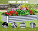 6x3x1ft Galvanized Raised Garden Bed, Outdoor Planter Garden Boxes Large Metal Planter Box for W1859P197882