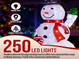 5.7FT Lighted Snowman Holding Candy Cane Christmas Yard Decorations, Pre-lit Pull Up Snowman with 02397479