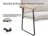 Modern Accent Chair, Comfy Arm Chair with Removable Cushion and Solid Wood Armrests, Linen 47438970