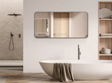 Bathroom Mirror 20"x 28" Wall Mirror with Rectangular Metal Frame, Gold 23516641