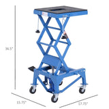 Hydraulic Motorcycle Scissor Jack Lift 300lbs Foot Step Wheels for Dirt Bikes 76130904