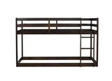 Solid Wooden, Solid Rubber Wooden Twin over Twin Loft Bed with Ladder, with Bed Platform of W504P191669