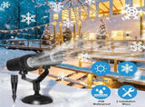 Snowflake Projection Light with Dual Adjustable 180&degHeads, IP44 ABS Outdoor Projector Light, 4 94942918