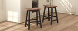 TOPMAX Farmhouse Rustic 2-piece Counter Height Wood Kitchen Dining Stools for Small Places, N717P202397B