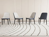 A set of 4 dining chair, modern style chair made of high-quality PU Leather fabric with thick soft 89912963