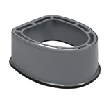 ZNTS Portable Toilet with Non-slip Mat Grey 56598783