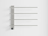 Brushed Nickel Heated Towel Rack for Bathroom,Wall Mounted with Intelligent Touch Screen Timer, 05665626
