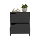 Luss Nightstand, Bedside Table with 2-Drawers B070P188870