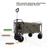 ZNTS Outdoor Garden Park Utility kids wagon portable beach trolley cart camping foldable with big wheels W321P206635