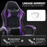 Ergonomic Gaming Chair with Footrest, PU Leather Video Game Chairs for Adults, Reclining Gamer Chair 98892423