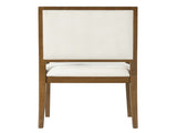 Indoor Upholstered Arm Dining Chairs With Rubber Wood,WalnutBeige N768P489281W