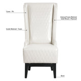 23.03" Wide Faux Leather High-Back Accent Chair, Comfy High Wingback Chair, Living Room Chair with W68057037