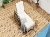TREXM Outdoor Lounge Chairs, 5-Position Chaise Lounge Outdoor, Patio Chaise Lounge with Cushion & N715P236307E