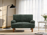 Modern Accent Chair with 3.5cmW Wide Wale Corduroy, 9" Solid Wood Legs, Comfortable Upholstered 98932181