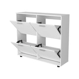 FM FURNITURE Nutrioso Tilt-Out Shoe Storage Cabinet with Multiple Compartments and Modern Desig, B128P301380