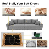 102.4 " Plush Corduroy 4-Seat Sofa,Modern Comfy Upholstered Sofa Cloud Couch,Deep Seat Couches with W1885P336064