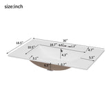 30'' Bathroom Vanity with Ceramic Sink, Free Standing Single Vanity Set with Soft Closing Doors, N710P228367E