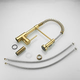 Commercial Kitchen Faucet with Pull Down Sprayer, Single Handle Single Lever Kitchen Sink Faucet W1932P156146