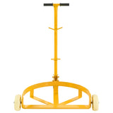 55 Gallon Drum Dolly, 1200lbs capacity, with 2 fixed PU Wheels and 1 swivel wheel - Low Profile W2019P296677