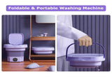 8L Foldable Mini Washing Machine,Portable Compact Washer with 3 Adjustable 20610168