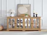 LED Curio Display Cabinet Antique Display Cabinet with Glass Doors Adjustable Shelves for W2275P460422