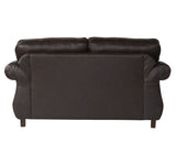 Leinster Fabric Upholstered Nailhead Loveseat in Espresso T2574P196594