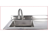 Stainless Steel Kitchen Sink Commercial Freestanding Utility Sink with Drawer and Pull-Out Faucet 48168067