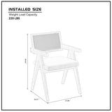 Wooden Frame Upholstered Dining Chairs Set of 2,Mid Century Kitchen Chairs for Living W2582P197649