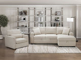 1pc Swivel Chair Plush Cushioned Seat Beige Boucle Upholstery Ergonomic Design Solid Wood Modern B011P304429