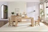 Farmhouse Kitchen Dining Table for 4-6 People, Rectangular Dining Table for Dining Living W2393P301819