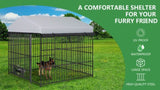 Large Dog Kennel Outdoor Pet Pens Dogs Run Enclosure Animal Hutch Metal Coop Fence with Roof W1820P321938