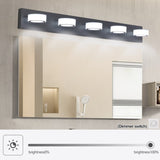 (Same as W1340110593/L2009) LED Modern Black 5-Light Vanity Lights Fixtures Over Mirror Bath Wall W1340P206811