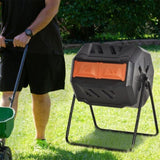 Orange tumbling outdoor compound fertilizer drum 162L 97030551