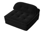 Convertible Corduroy Lounge Chair with Tufted Design, Full Foam Support, Fold-Out Sleeper & 46720776