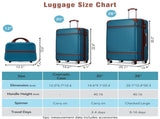 Hardshell Luggage Sets 3 Pieces 20"28" Luggages and Cosmetic Case Spinner Suitcase with TSA Lock N732P171585C
