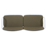 Luna Outdoor Patio PP Loveseat, White Frame with Green Cushion N775P272741W