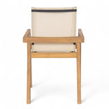 BELFAST DINING CHAIR,Set of 2,Teak Frame Beige Textile N762P240699A