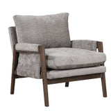 Kelly Mid-Century Modern Velvet Accent Armchair, Gray T2574P180237