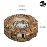 Fire Pit Table 40,000 BTU Stone Gas Fire Stove Pit for Outdoor Patio 55324364