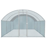 19.7x9.8x6.5ft Large Metal Chicken Coop with Run, Walk-in Poultry Cage with Waterproof Cover & Arc 16128601