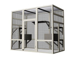 62.6" Outdoor Wooden Cat House Large Catio, Solid Wood Cat Cage Shelter Enclosure Playpen with W773P396361