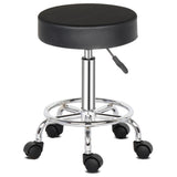 ZNTS Round Stool Ha Ha Feet Rotation Bar Stool Black 95449502