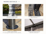 10ft x12ft Outdoor Gazebo, Grey-AS 30935925