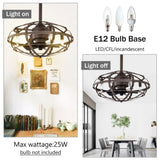 Best sells Modern Enclosed Fan Indoor with Remote Control and Bladeless Rust Red Industrial W159268333