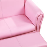 Kids Sofa Set with Footstool-Pink 93471348