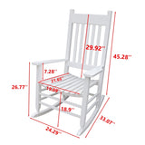 wooden porch rocker chair WHITE W49520603