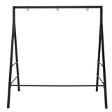 168*106*180cm Flat Top Square Tube 200kg Iron Swing Frame Black 00236712