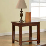 End Table Dark Cherry Open Shelf Natural Wood Grain Design 1pc Table Living Room Furniture B011133619