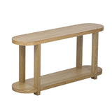 U_STYLE Modern Minimalist Ash Veneer Entryway Table with Streamlined Desktop Design, Suitable for N711P241273O