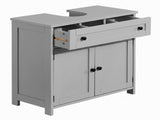 1-Drawer 2-Door Bathroom Vanity Bathroom Cabinet Washbasin Not Included 23.62*11.81*23.62in Grey 27068647